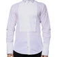 Dolce & Gabbana White Bib Cotton Poplin GOLD Men Formal Shirt