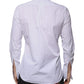 Dolce & Gabbana White Bib Cotton Poplin GOLD Men Formal Shirt