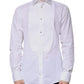 Dolce & Gabbana White Bib Cotton Poplin GOLD Men Formal Shirt