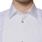 Dolce & Gabbana White Bib Cotton Poplin GOLD Men Formal Shirt