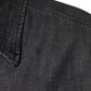 Dolce & Gabbana Black Logo Cotton Button Down Denim Shirt