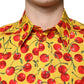 Dolce & Gabbana Yellow Cherry Cotton MARTINI Dress Shirt