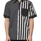 Dolce & Gabbana Black White Striped Button Down Casual Shirt