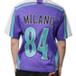 Dolce & Gabbana Purple Logo Jersey Cotton V-neck T-shirt