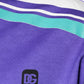 Dolce & Gabbana Purple Logo Jersey Cotton V-neck T-shirt