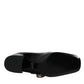 Dolce & Gabbana Black Patent Leather Crystal Mary Jane Pumps Shoes