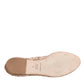 Dolce & Gabbana Beige Lace Crystal Ballet Flats Loafers Shoes