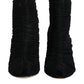 Dolce & Gabbana Black Mesh Stiletto Heels Ankle Boots Shoes