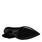 Dolce & Gabbana Black Stiletto Heels Mid Calf Boots Shoes