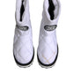 Dolce & Gabbana White Viscose Padded Mid Calf Boots Shoes