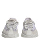 Dolce & Gabbana White Mesh NS1 Low Top Sports Sneaker Shoes