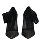 Dolce & Gabbana Black Viscose Mesh Sock Style Boots Shoes