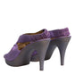 Dolce & Gabbana Purple Platform Slingback Heels Sandals Shoes