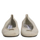 Dolce & Gabbana Beige Fabric Slip On Ballerina Flats Shoes