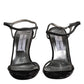 Dolce & Gabbana Black Ankle Strap High Heels Sandals Shoes