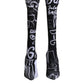 Dolce & Gabbana Black Logo Stretch Heels High Boots Shoes