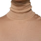 Dolce & Gabbana Brown Turtleneck Long Sleeve Pullover Sweater