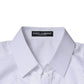 Dolce & Gabbana White Cotton Collared Long Sleeves Shirt Top