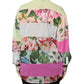 Dolce & Gabbana Multicolor Floral Patchwork Ascot Collar Top