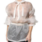Dolce & Gabbana White Ascot Collar Long Sleeves Blouse Top