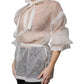 Dolce & Gabbana White Ascot Collar Long Sleeves Blouse Top