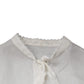 Dolce & Gabbana White Ascot Collar Long Sleeves Blouse Top