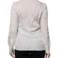 Dolce & Gabbana White Silk Collared Long Sleeves Shirt Top