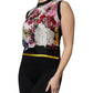 Dolce & Gabbana Multicolor Floral Silk Sleeveless Tank Blouse Top