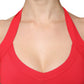 Dolce & Gabbana Red Viscose Sleeveless Halter Cropped Tank Top