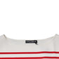 Dolce & Gabbana White Red Stripes Cotton Long Sleeves Top