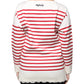 Dolce & Gabbana White Red Stripes Cotton Long Sleeves Top