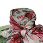Dolce & Gabbana Multicolor Floral Patchwork Ascot Collar Top