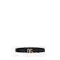 Dolce & Gabbana Black Calf Leather Bos Taurus Regular Belt