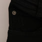 John Galliano Black Cotton Denim Stretch Regular Fit Jeans