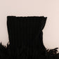 Dolce & Gabbana Black Fringes Wool Pullover Sweater
