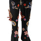 Dolce & Gabbana Black Stretch Carretto Crystal Socks
