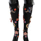 Dolce & Gabbana Black Stretch Carretto Crystal Socks