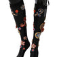 Dolce & Gabbana Black Stretch Carretto Crystal Socks