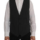 Dolce & Gabbana Gray Wool Stretch Vest