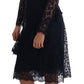 Dolce & Gabbana Blue Taormina Floral Lace Sheath Dress