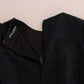Dolce & Gabbana Black Blue Flare Mini Dress