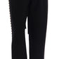 Dolce & Gabbana Black Wool Stretch Crystal Pants