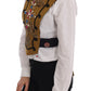 Dolce & Gabbana Yellow Crystal Cross Vest Jacket