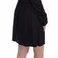 Versace Jeans Black Modal Silk Shift Knee Dress