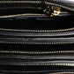 Dolce & Gabbana Black Grain Leather Logo Plaque Clutch Bag