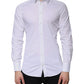 Dolce & Gabbana White Cotton Formal Men GOLD Dress Shirt