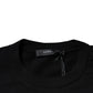 Versace Black Medusa Embroidery Crew Neck Pullover Sweater
