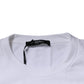 Versace White Medusa Embroidery Crew Neck Pullover Sweater