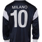 Dolce & Gabbana Blue Logo Jersey Collared Pullover Sweater