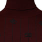 Dolce & Gabbana Maroon Monogram Turtleneck Pullover Sweater